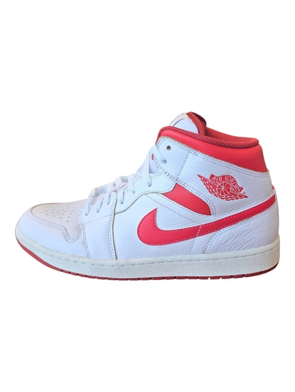 Air Jordan 1 Mid SE Dune Red Men's FJ3458-160 White/Lobster/Sail Size 11.5